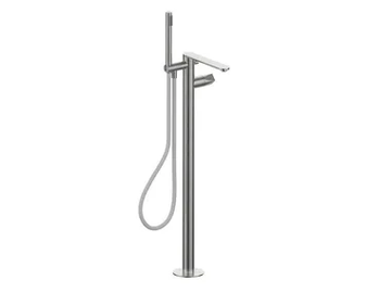 ALINE 49528V3 - Floor standing stainless steel bathtub mixer with hand shower by Rubinetterie Frattini - view 2